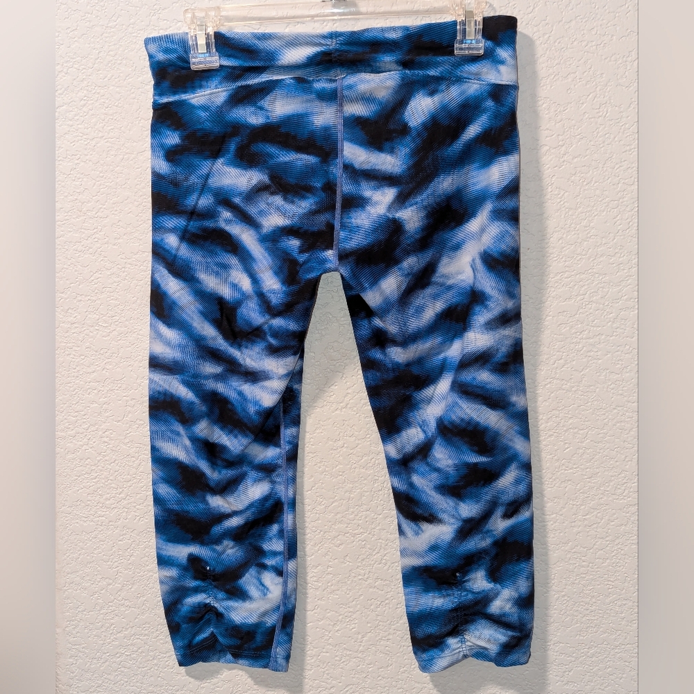 Calvin Klein Performance Printed Leggings Navy Blue Combo Size Medium